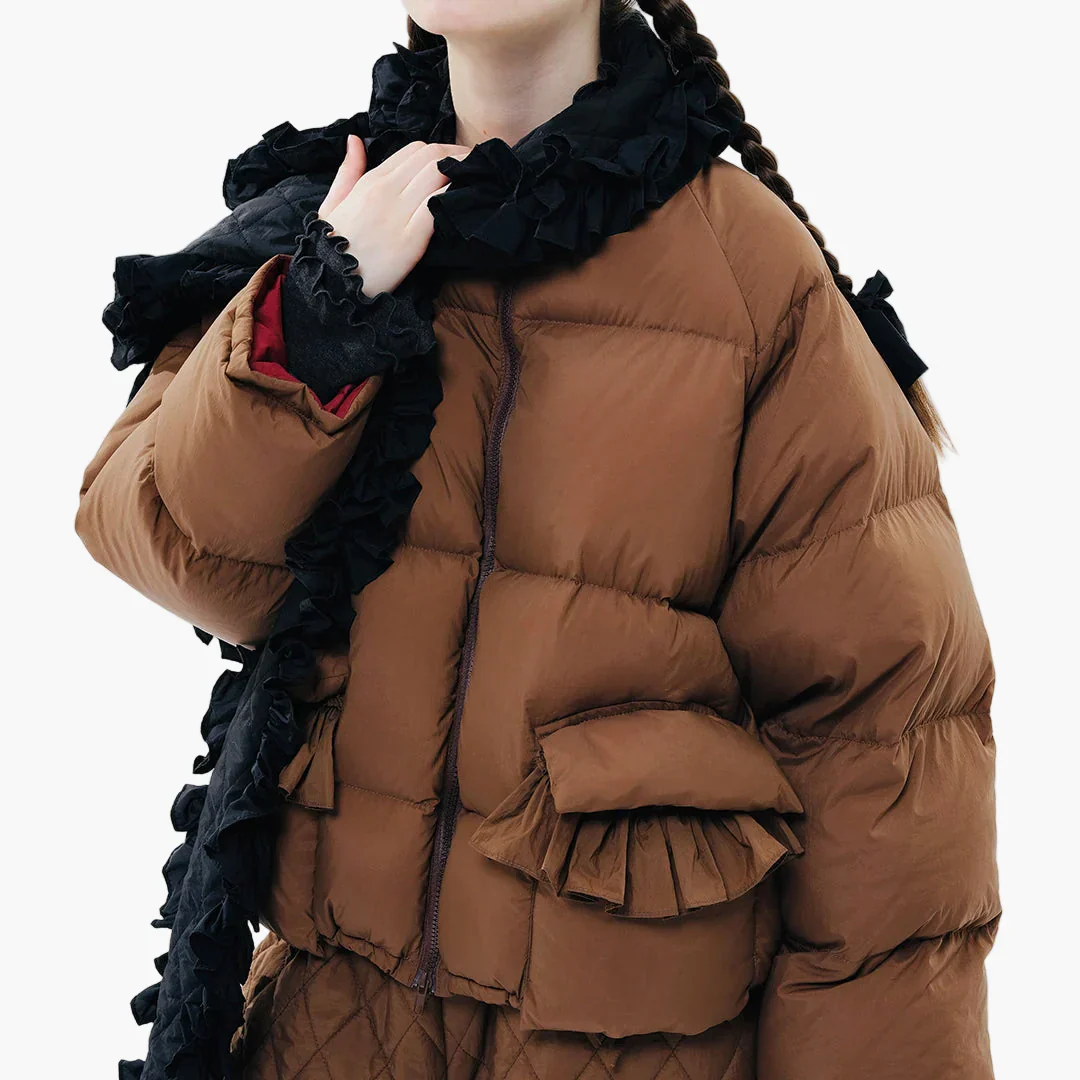 Veste matelassée oversize femme style rétro décontracté d'hiver - Image 7