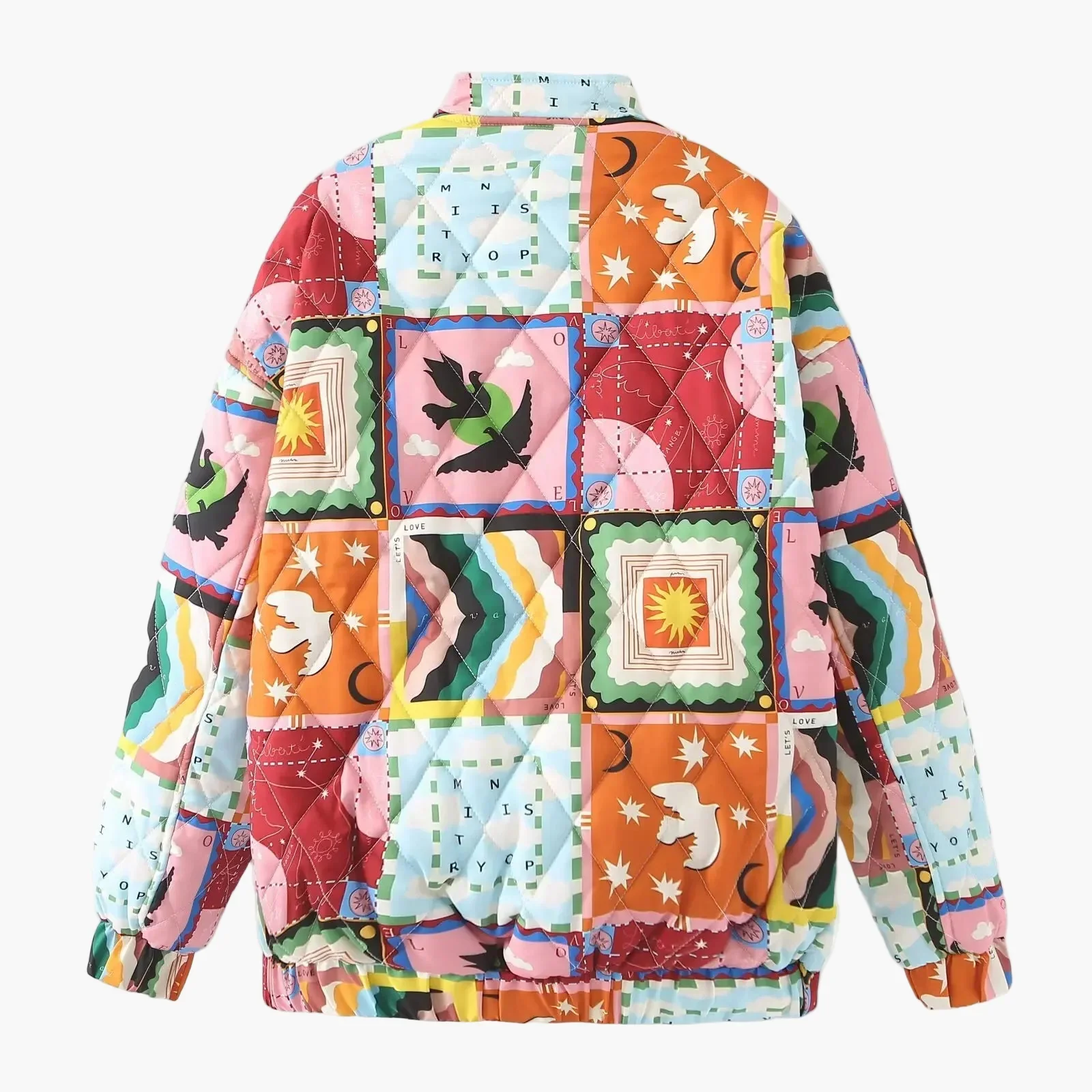 Veste matelassée patchwork style bohème pour femme - Mode urbaine et originale - Image 2