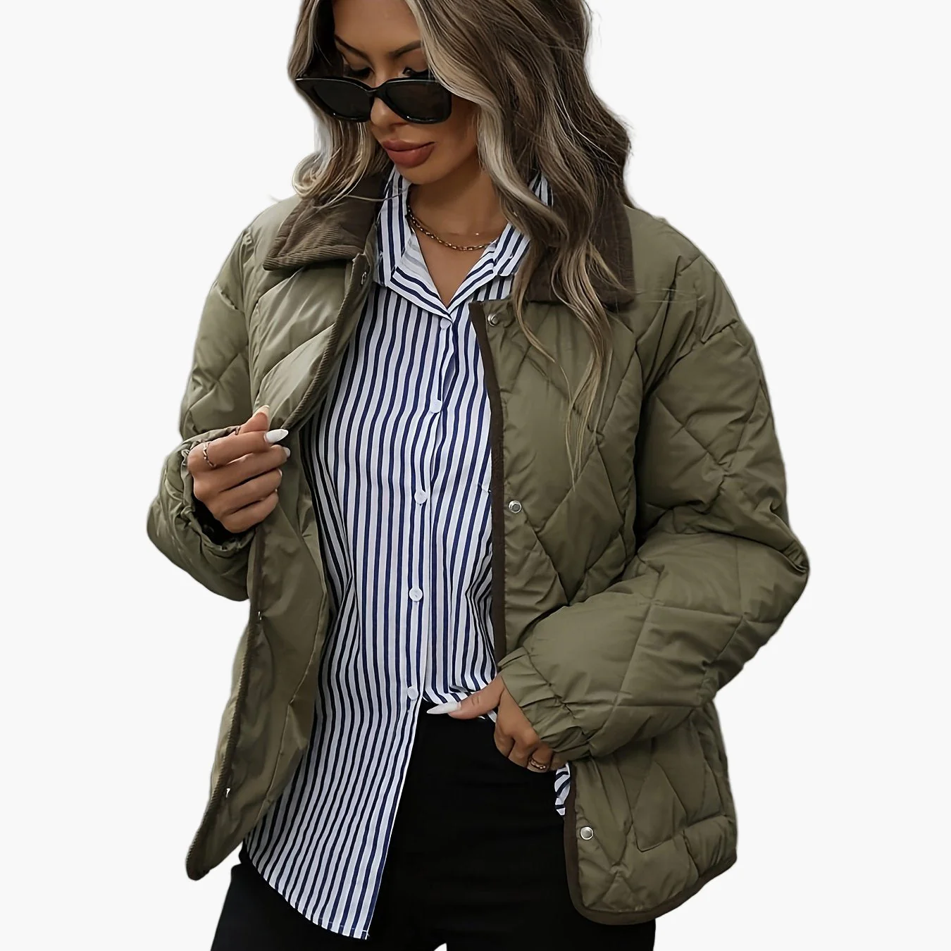 Veste matelassée style vintage pour femme, idéale pour l'automne et l'hiver - Image 11