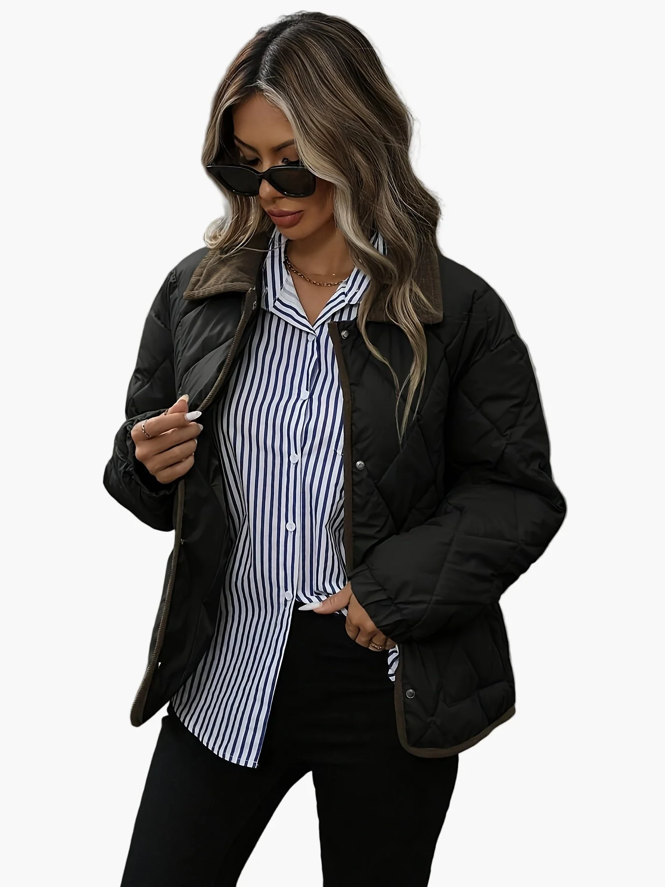 Veste matelassée style vintage pour femme, idéale pour l'automne et l'hiver - Image 3