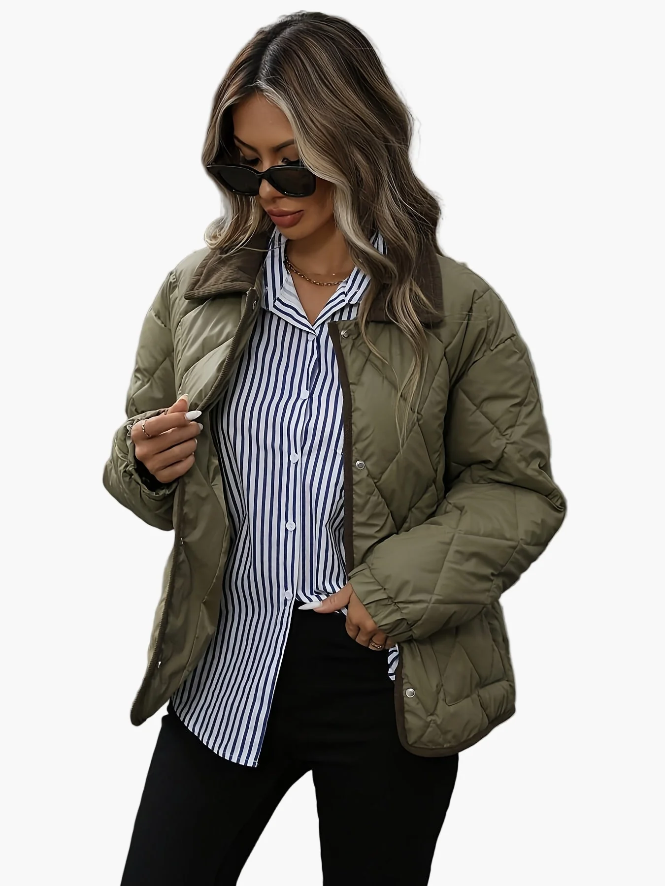 Veste matelassée style vintage pour femme, idéale pour l'automne et l'hiver - Image 4