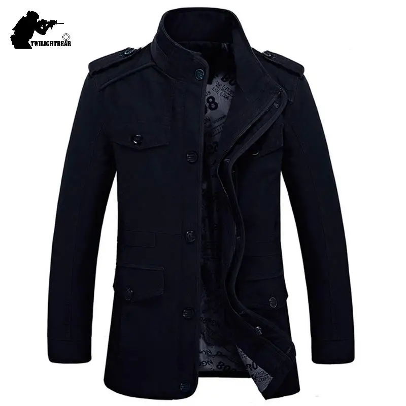 Veste militaire décontractée pour homme style urbain – Manteau automne/hiver élégant - Image 2