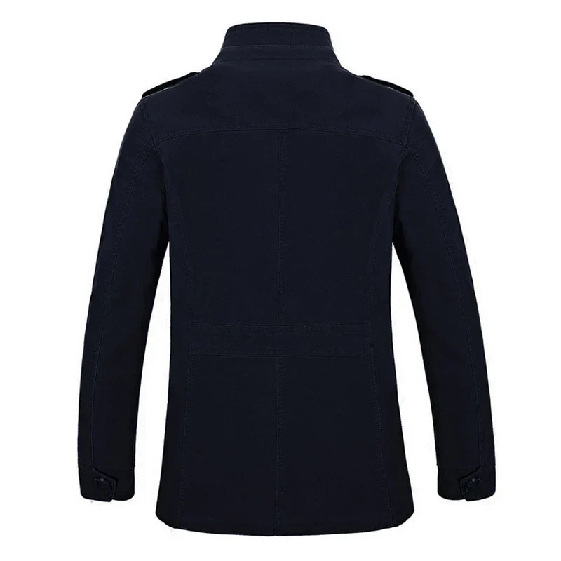 Veste militaire décontractée pour homme style urbain – Manteau automne/hiver élégant - Image 3
