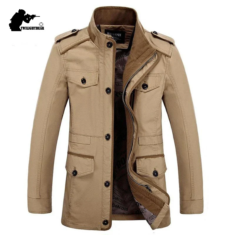 Veste militaire décontractée pour homme style urbain – Manteau automne/hiver élégant - Image 4