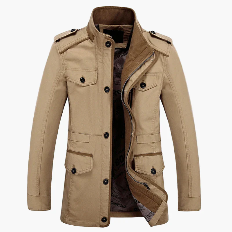 Veste militaire décontractée pour homme style urbain – Manteau automne/hiver élégant - Image 7