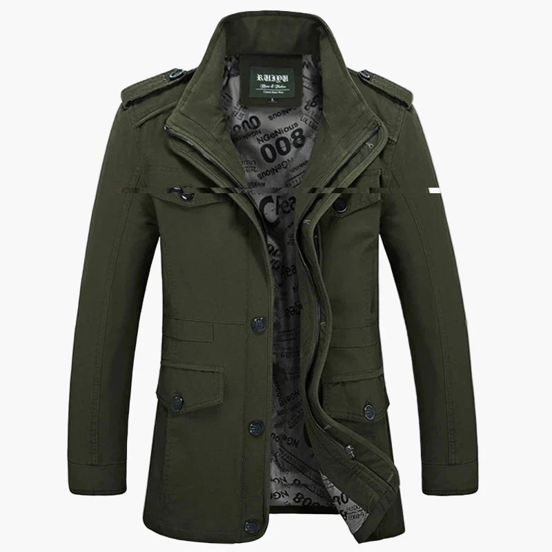 Veste militaire décontractée pour homme style urbain – Manteau automne/hiver élégant - Image 9
