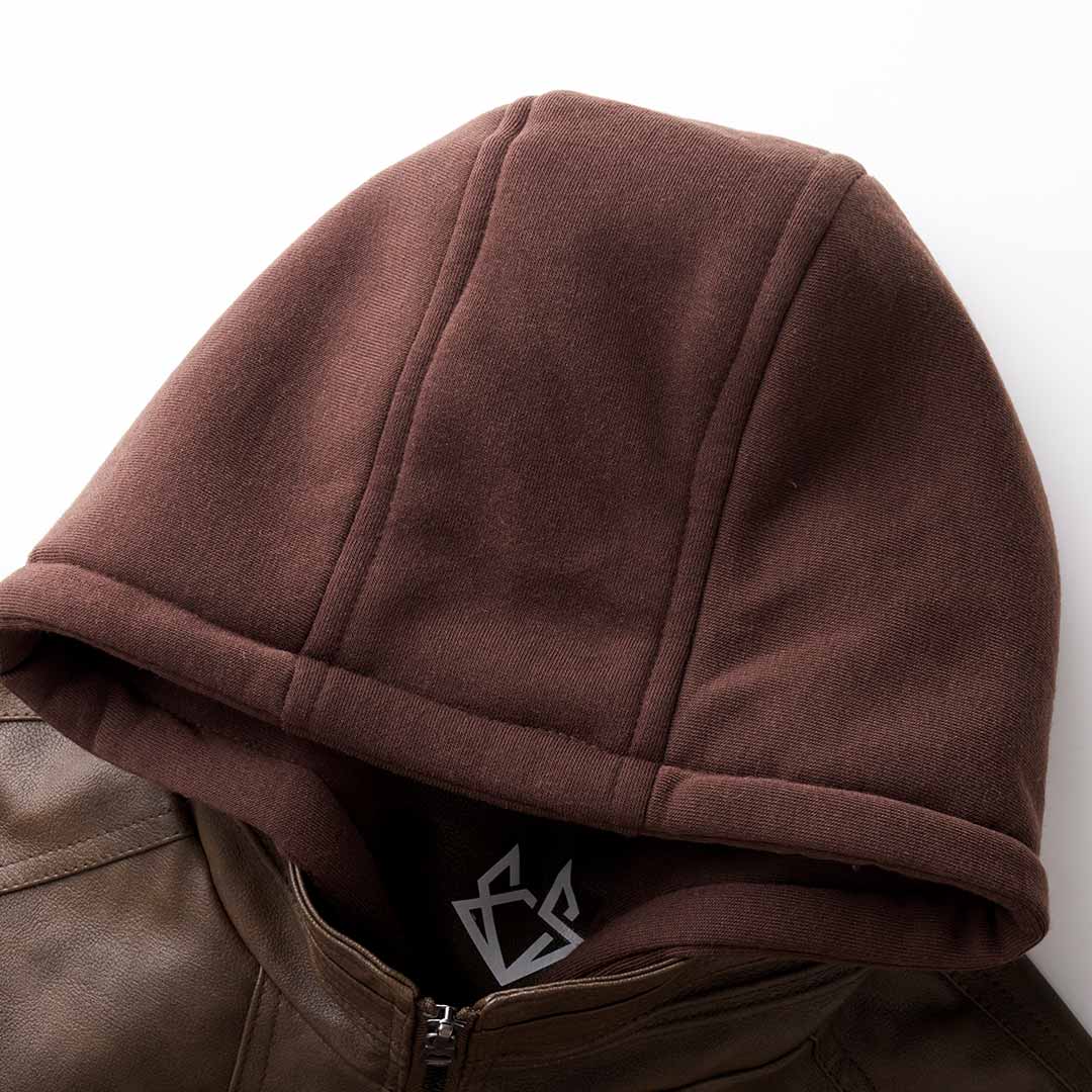 Veste Motard à Capuche pour Homme Style Urbain Décontracté - Image 6