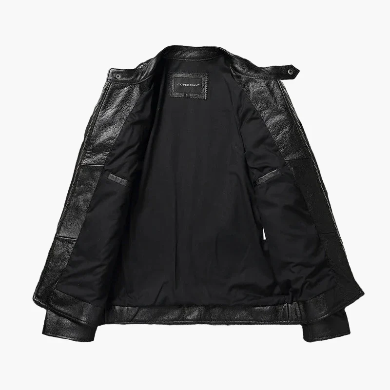 Veste motard ajustée pour homme style urbain tendance - Image 3