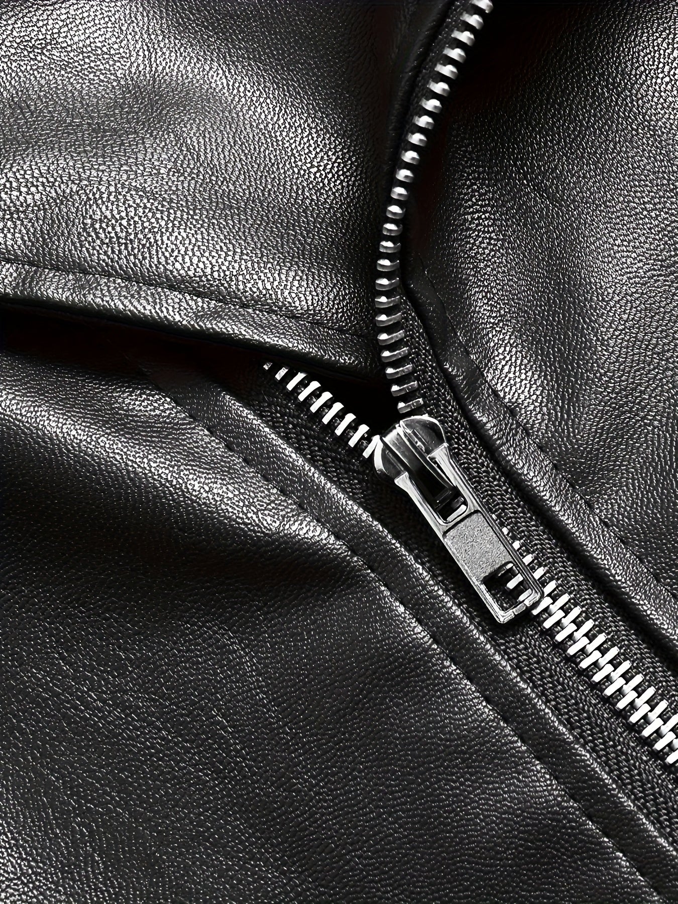 Veste Motard Homme Style Vintage à Fermeture Zippée pour Look Urbain - Image 5