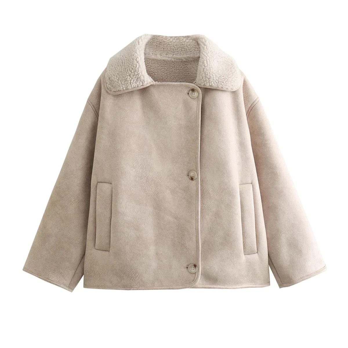 Veste Oversize Femme Style Urbain Élégant pour Automne et Hiver - Image 4