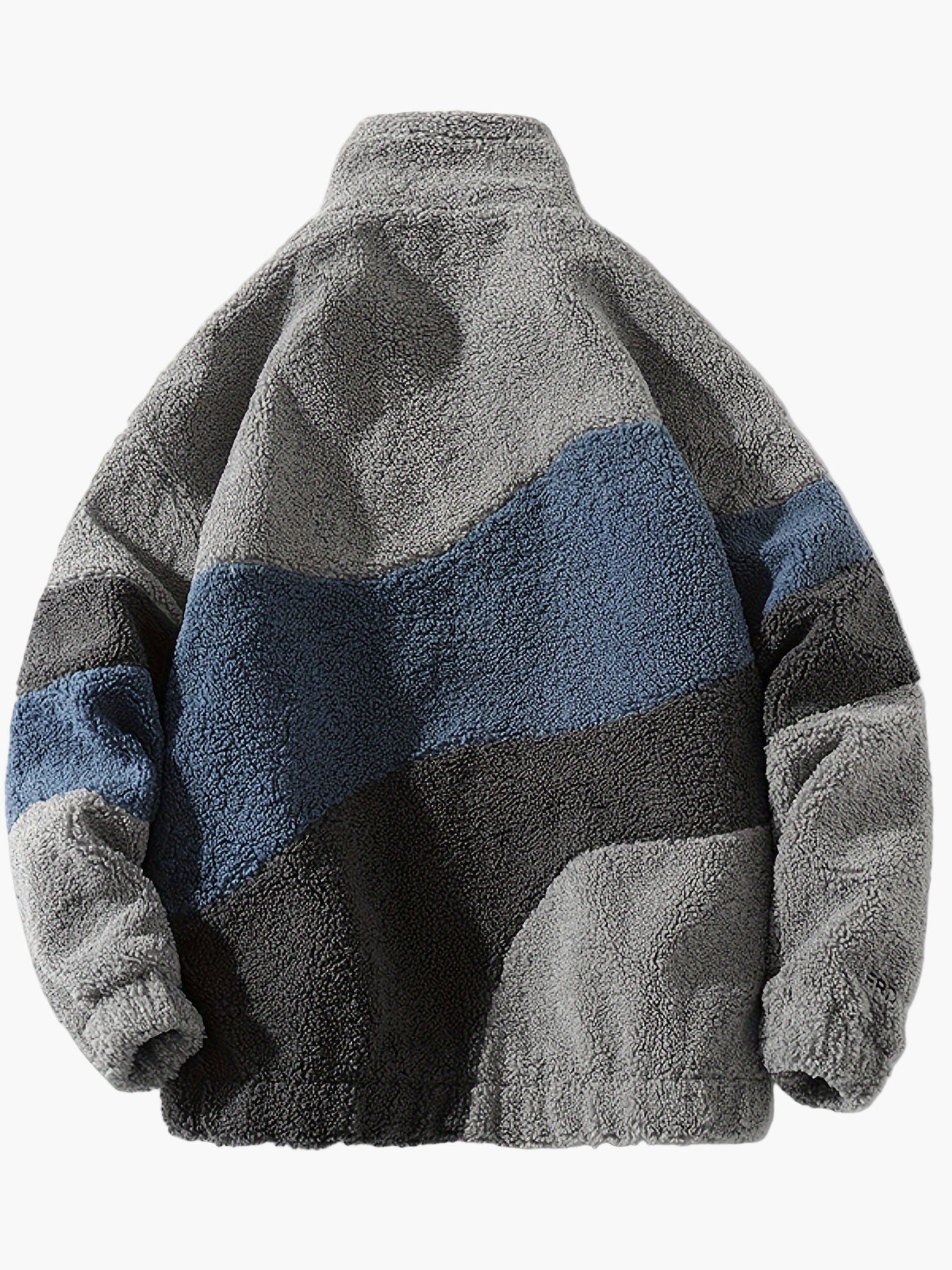 Veste polaire homme style universitaire à col montant et fermeture zippée pour look décontracté - Image 8