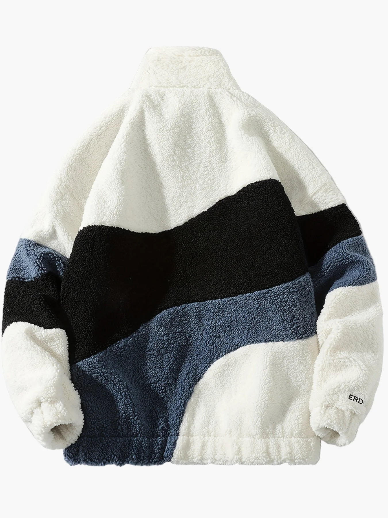 Veste polaire homme style universitaire à col montant et fermeture zippée pour look décontracté - Image 9