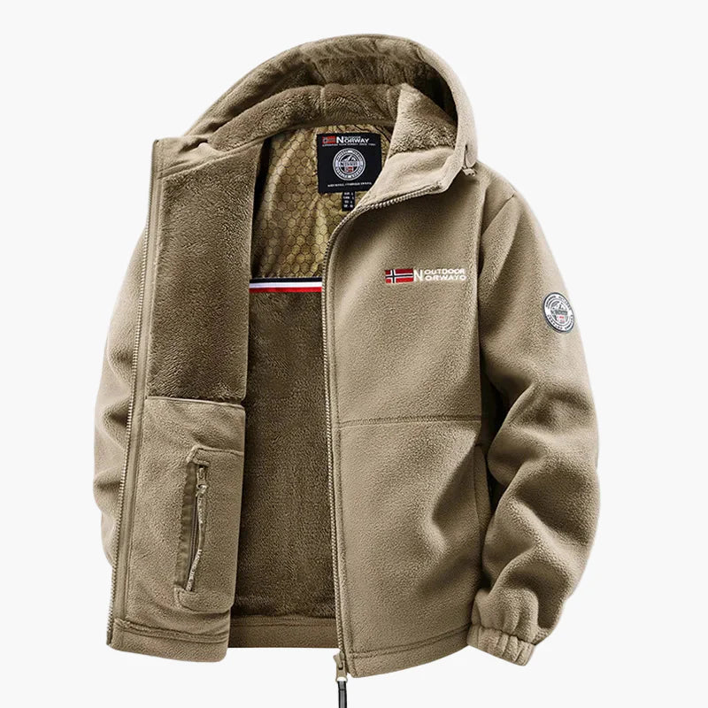 Veste polaire thermique d'extérieur pour homme - Style norvégien, idéale pour l'hiver et les activités outdoor - Image 4