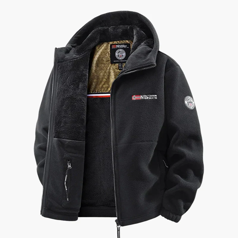 Veste polaire thermique d'extérieur pour homme - Style norvégien, idéale pour l'hiver et les activités outdoor - Image 5