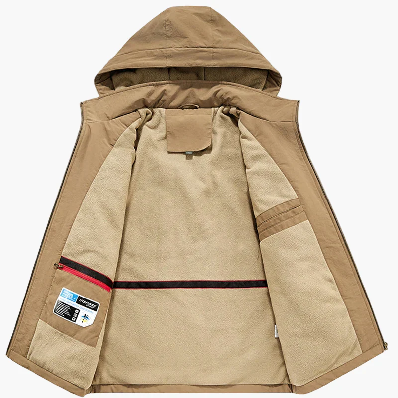 Veste de Randonnée Homme Style Urbain avec Capuche – Idéale pour l’Extérieur et les Activités Quotidiennes - Image 3