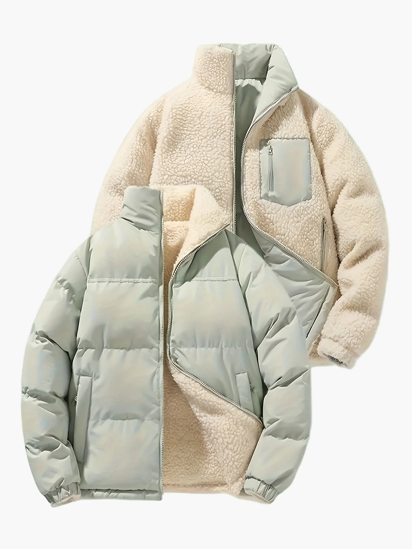 Veste réversible homme style casual chaude pour automne/hiver - Image 4