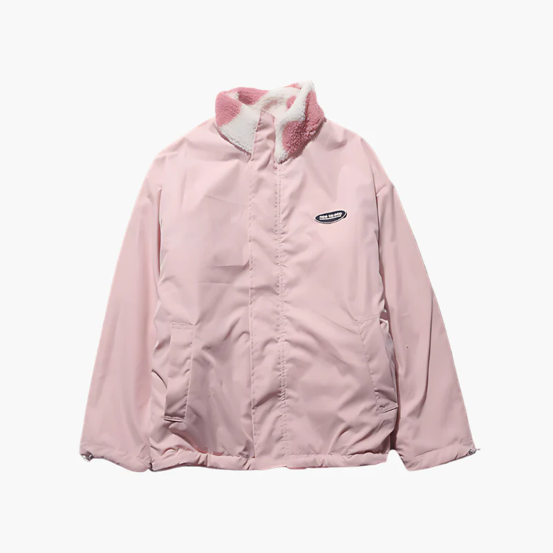 Veste Réversible Polaire Cœur à Capuche pour Femme - Style Décontracté Polyvalent - Image 2