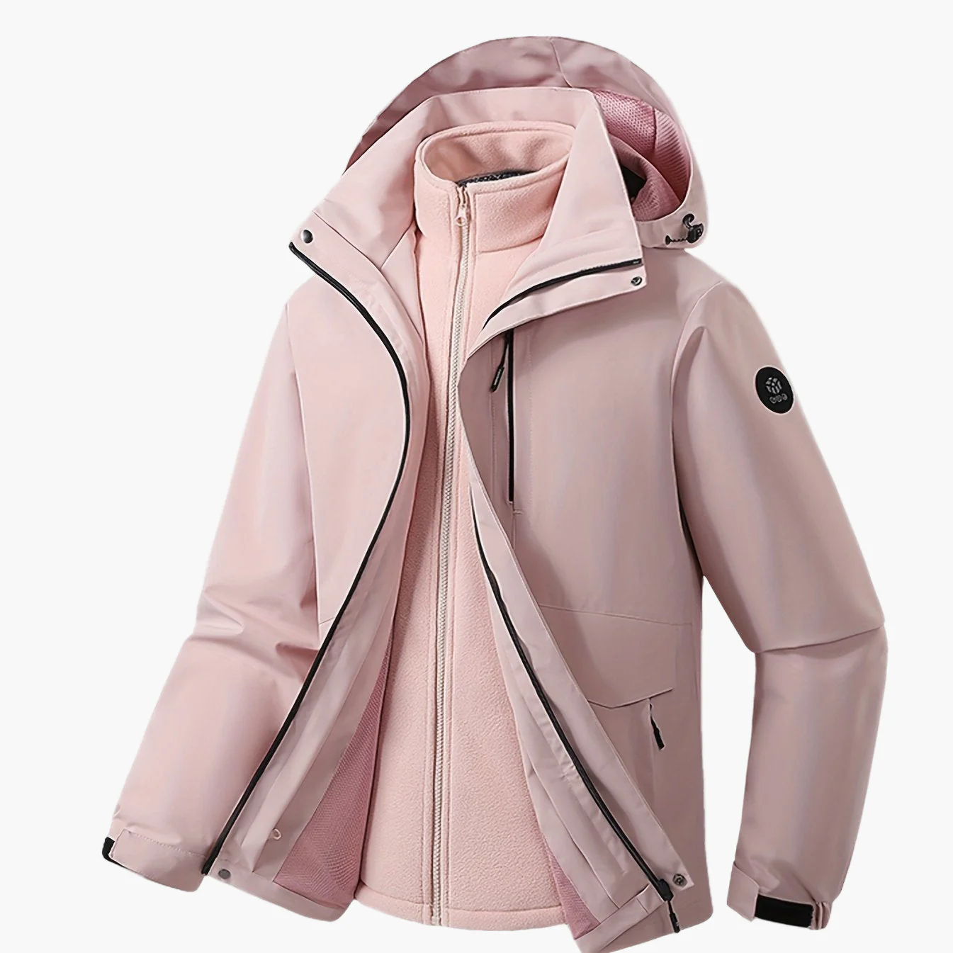 Veste Softshell Homme 3-en-1 à Capuche Style Urbain Décontracté - Image 8