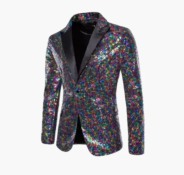 Veste de soirée homme élégante à sequins pour événements et fêtes - Image 12
