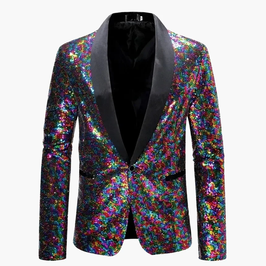 Veste de soirée homme élégante à sequins pour événements et fêtes - Image 14