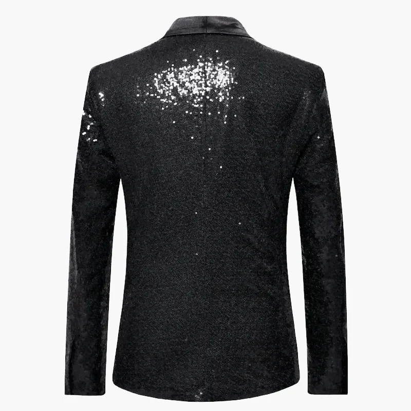 Veste de soirée homme élégante à sequins pour événements et fêtes - Image 2