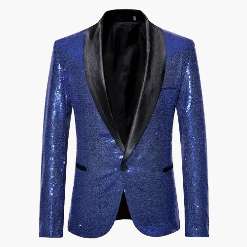 Veste de soirée homme élégante à sequins pour événements et fêtes - Image 3