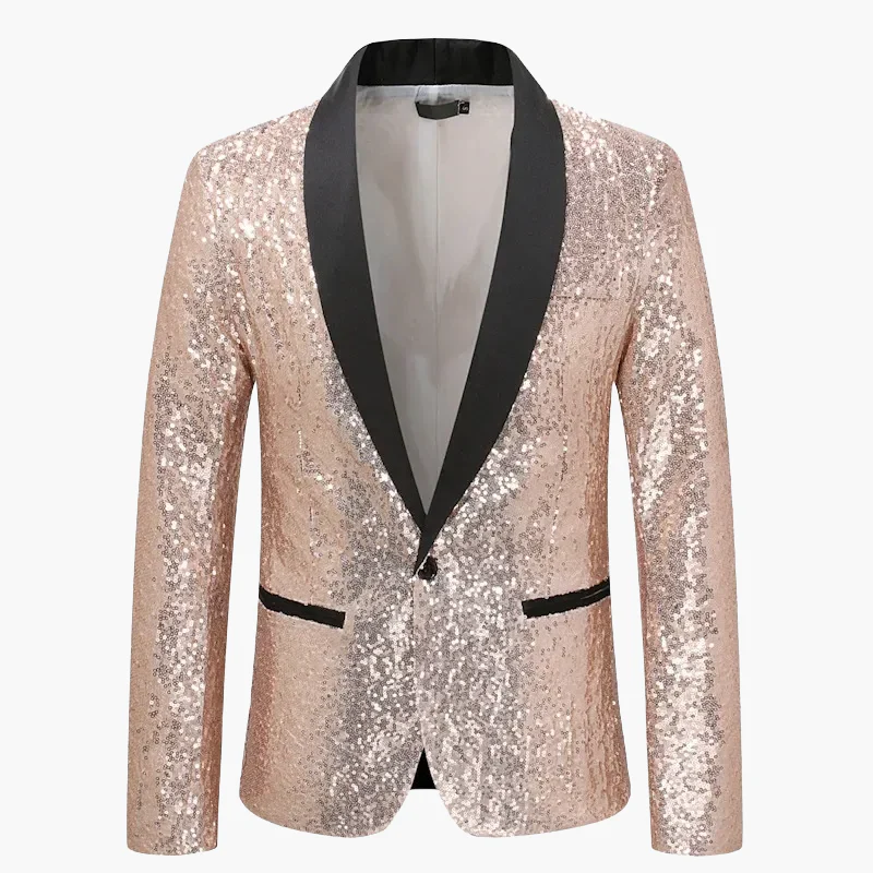 Veste de soirée homme élégante à sequins pour événements et fêtes - Image 4