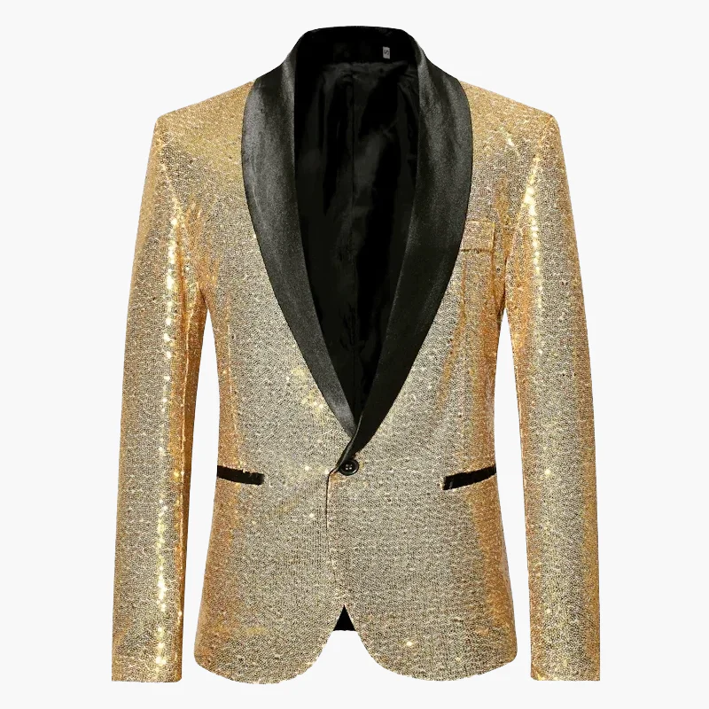 Veste de soirée homme élégante à sequins pour événements et fêtes - Image 5