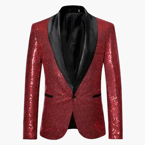 Veste de soirée homme élégante à sequins pour événements et fêtes - Image 7