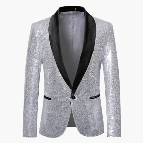 Veste de soirée homme élégante à sequins pour événements et fêtes - Image 8