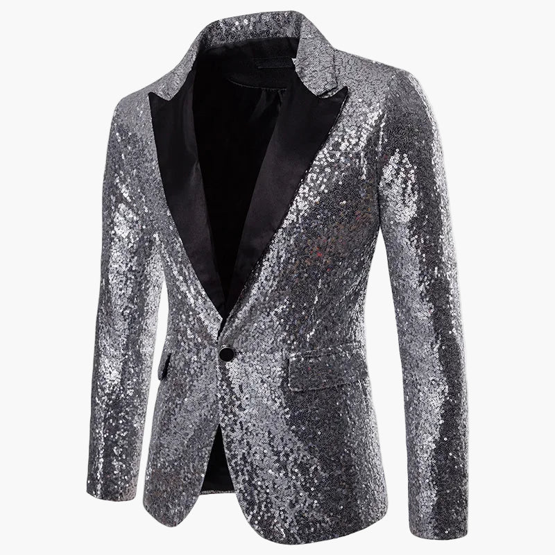 Veste de soirée homme à paillettes multicolores, style festif pour événements et fêtes - Image 7