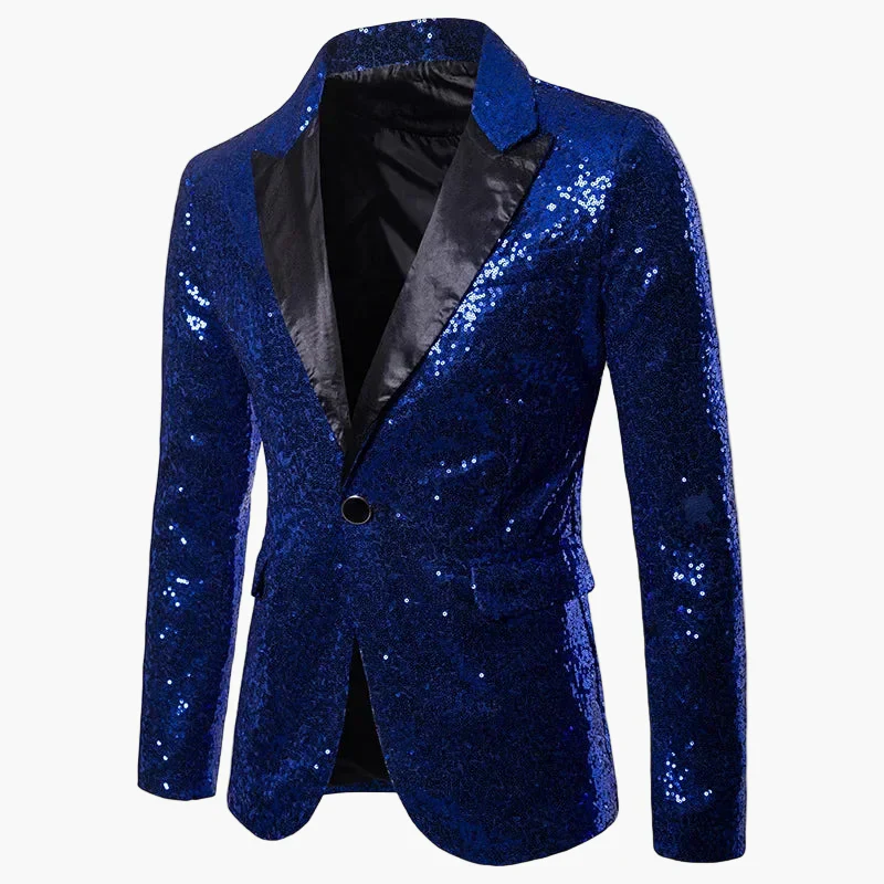 Veste de soirée homme à paillettes multicolores, style festif pour événements et fêtes - Image 9