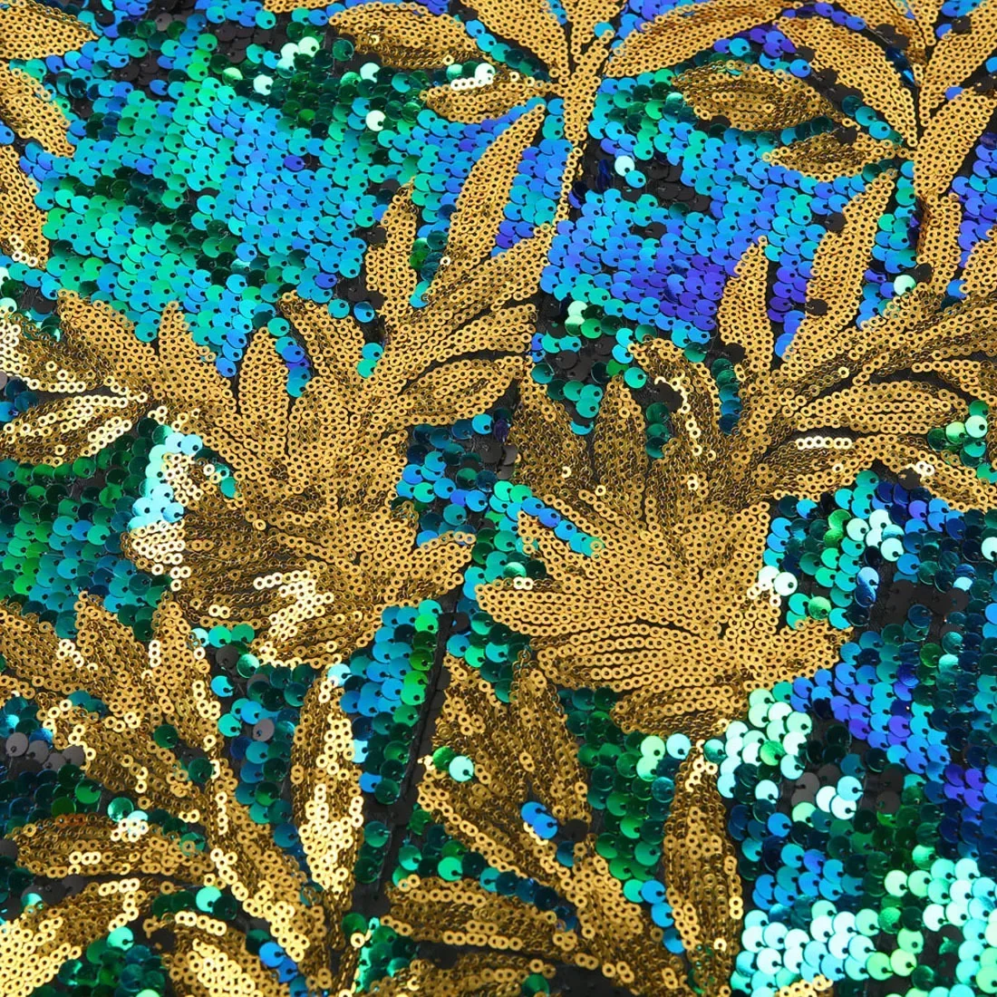 Veste de soirée homme style smoking à sequins motif botanique – Élégance pour événements spéciaux - Image 5