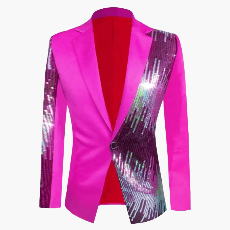 Veste de soirée homme style cabaret chic à paillettes – Idéale pour fête, spectacle et événement - Image 2