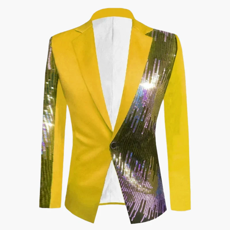 Veste de soirée homme style cabaret chic à paillettes – Idéale pour fête, spectacle et événement - Image 4