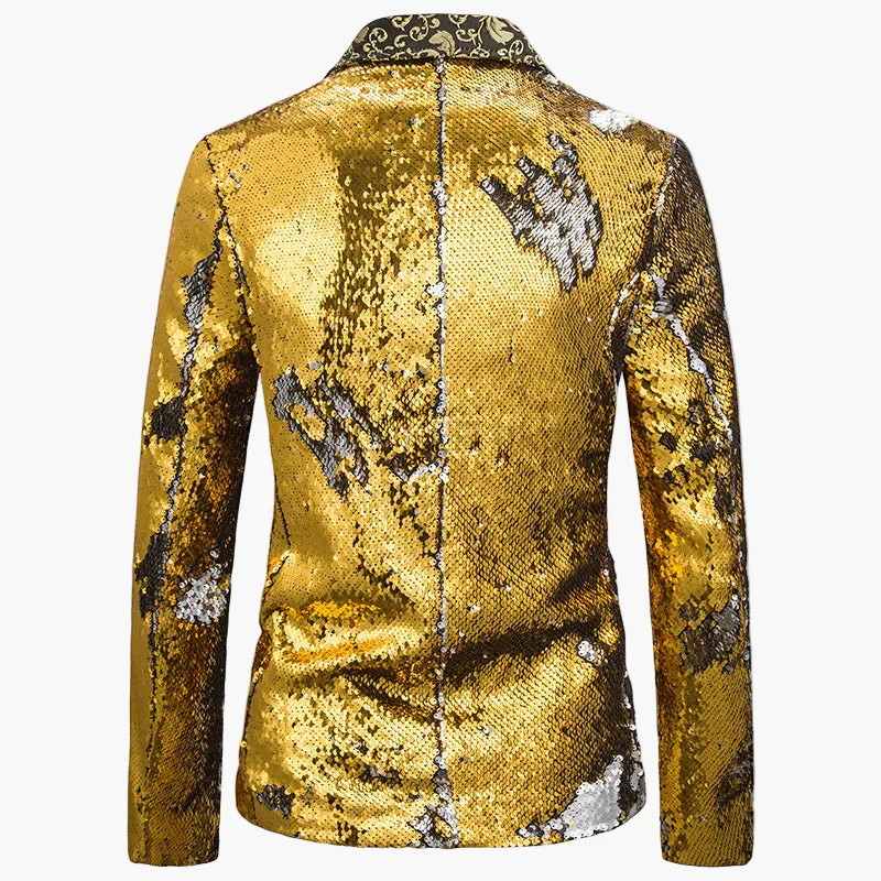 Veste de soirée homme style luxe à paillettes pour événements festifs et spectacles - Image 2