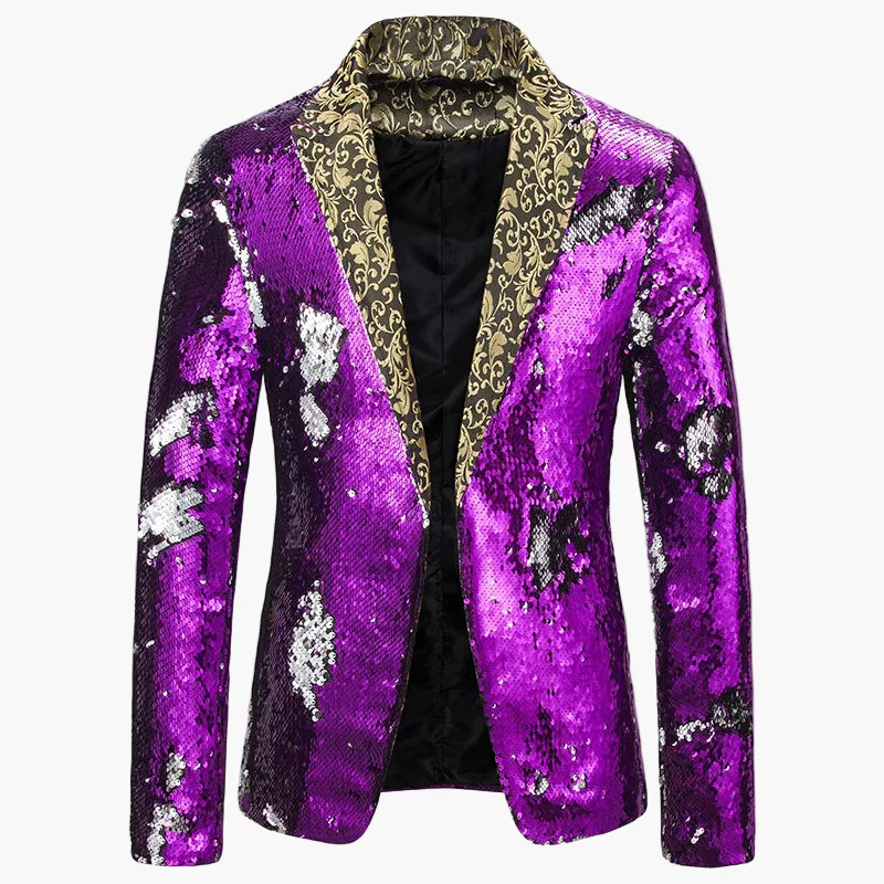 Veste de soirée homme style luxe à paillettes pour événements festifs et spectacles - Image 3