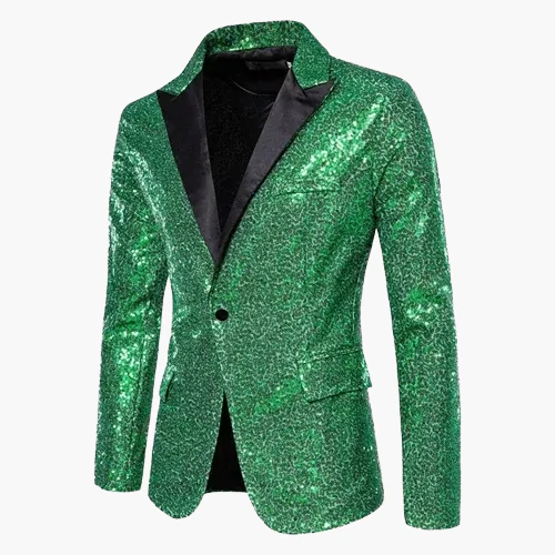 Veste de soirée homme style smoking, motif géométrique brillant, idéale pour fêtes et événements élégants - Image 18