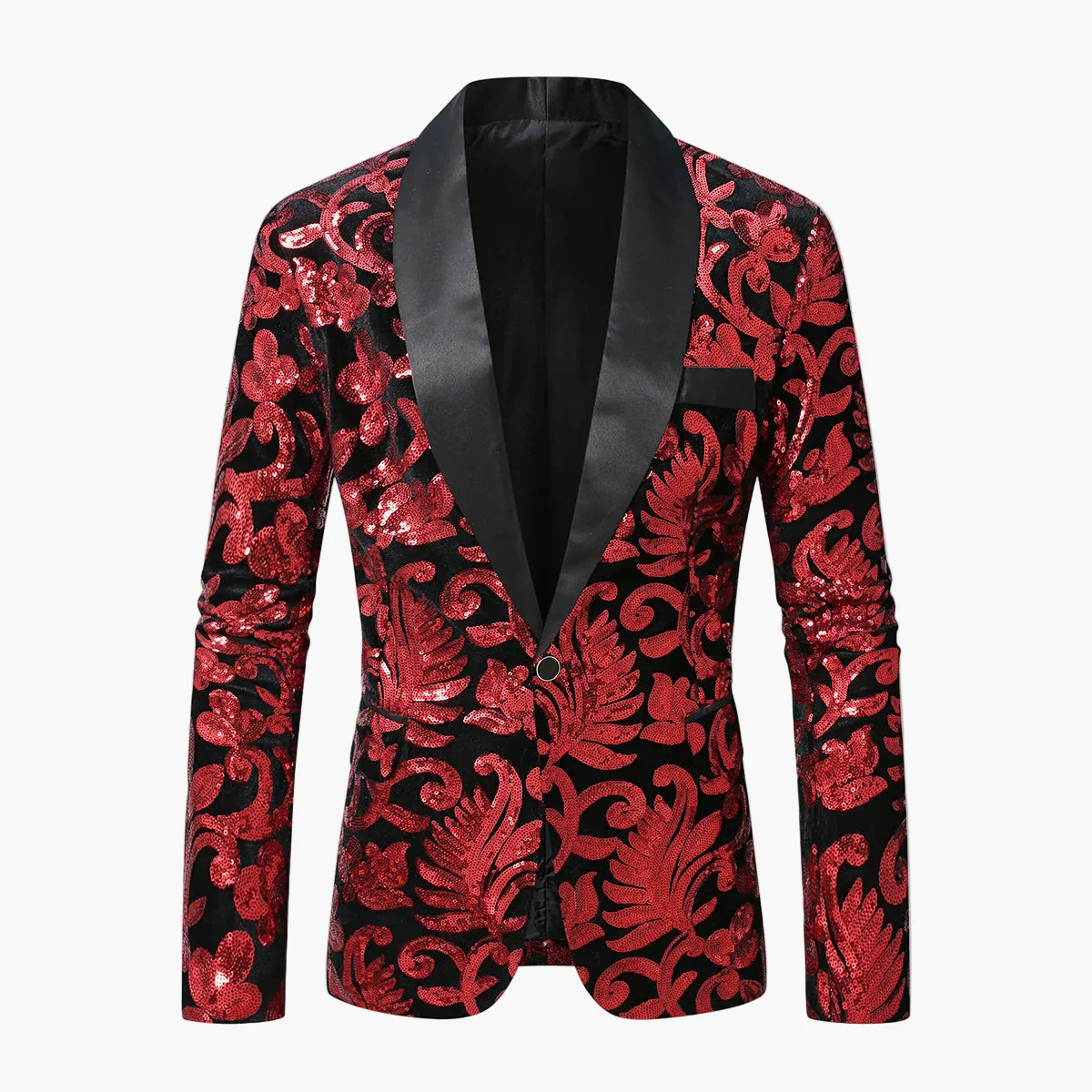 Veste de soirée homme style smoking à motifs brodés, idéale pour événements élégants et fêtes - Image 4