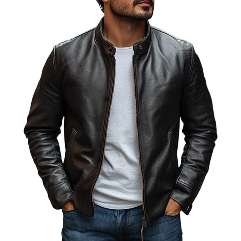 Veste de style motard élégante pour homme – Look urbain et raffiné - Image 2