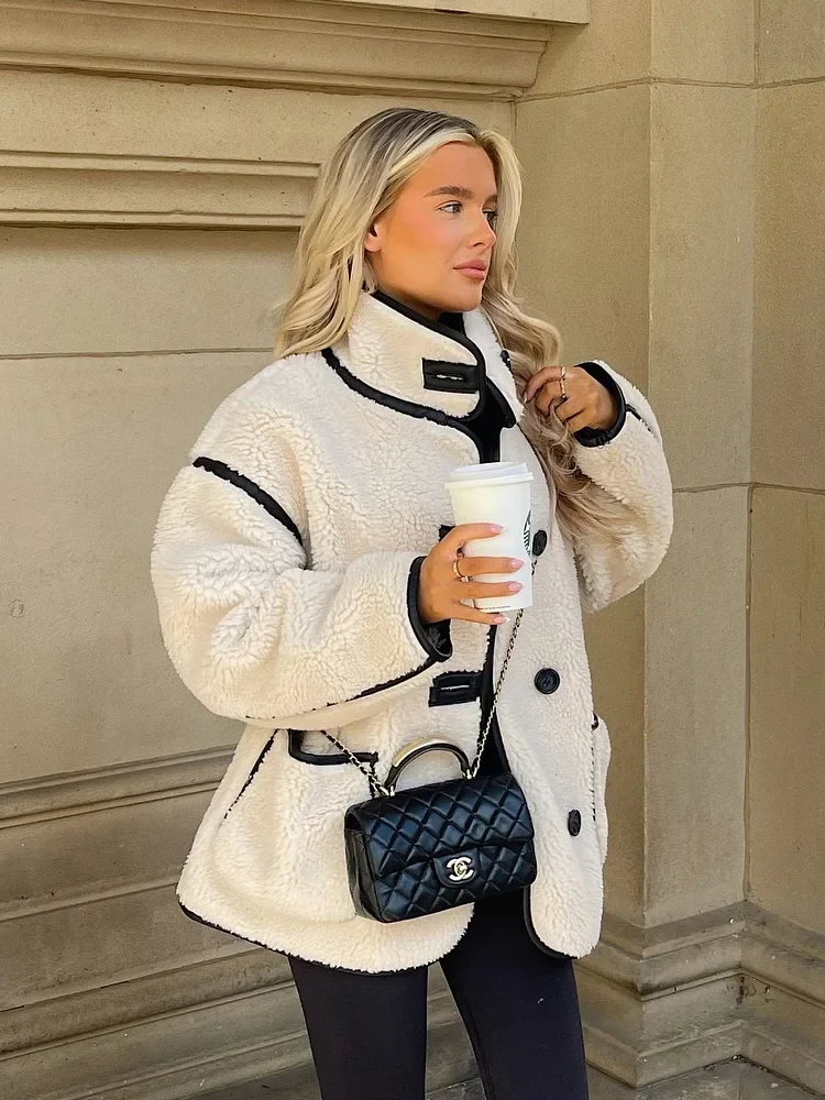 Veste Surdimensionnée Femme Style Urbain Élégant pour Automne et Hiver - Image 2