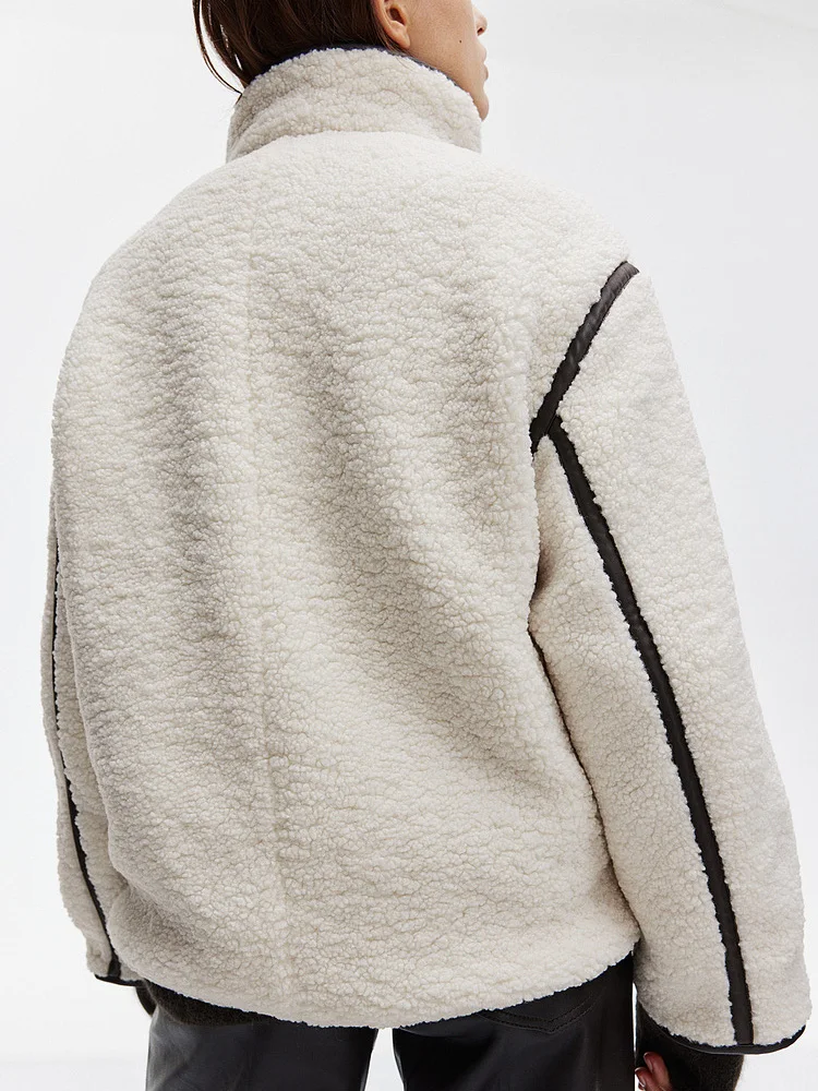 Veste Surdimensionnée Femme Style Urbain Élégant pour Automne et Hiver - Image 5