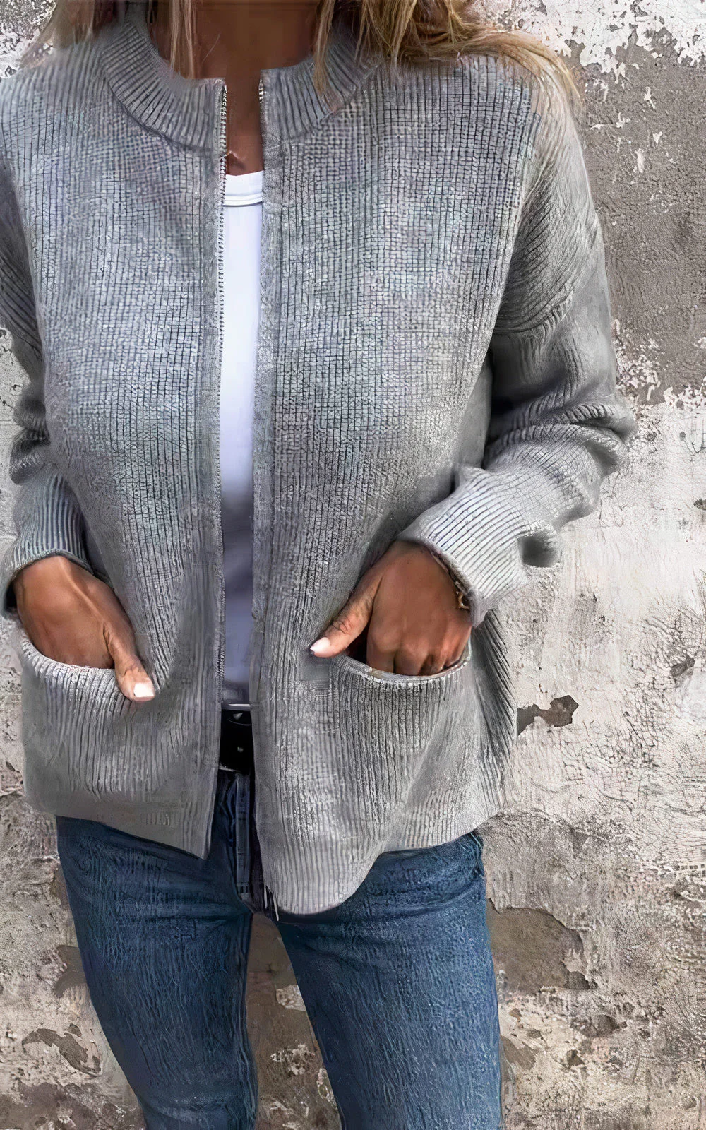 Veste zippée élégante pour femme – Style moderne et confortable, idéale au quotidien - Image 4