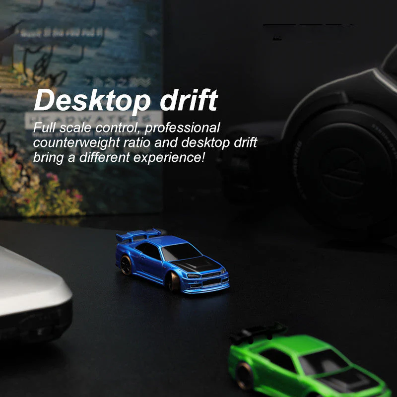 Voiture RC Drift 1:76 pour adultes et adolescents – Modèle C64, style turbo, idéale pour course sur table et drift - Image 2